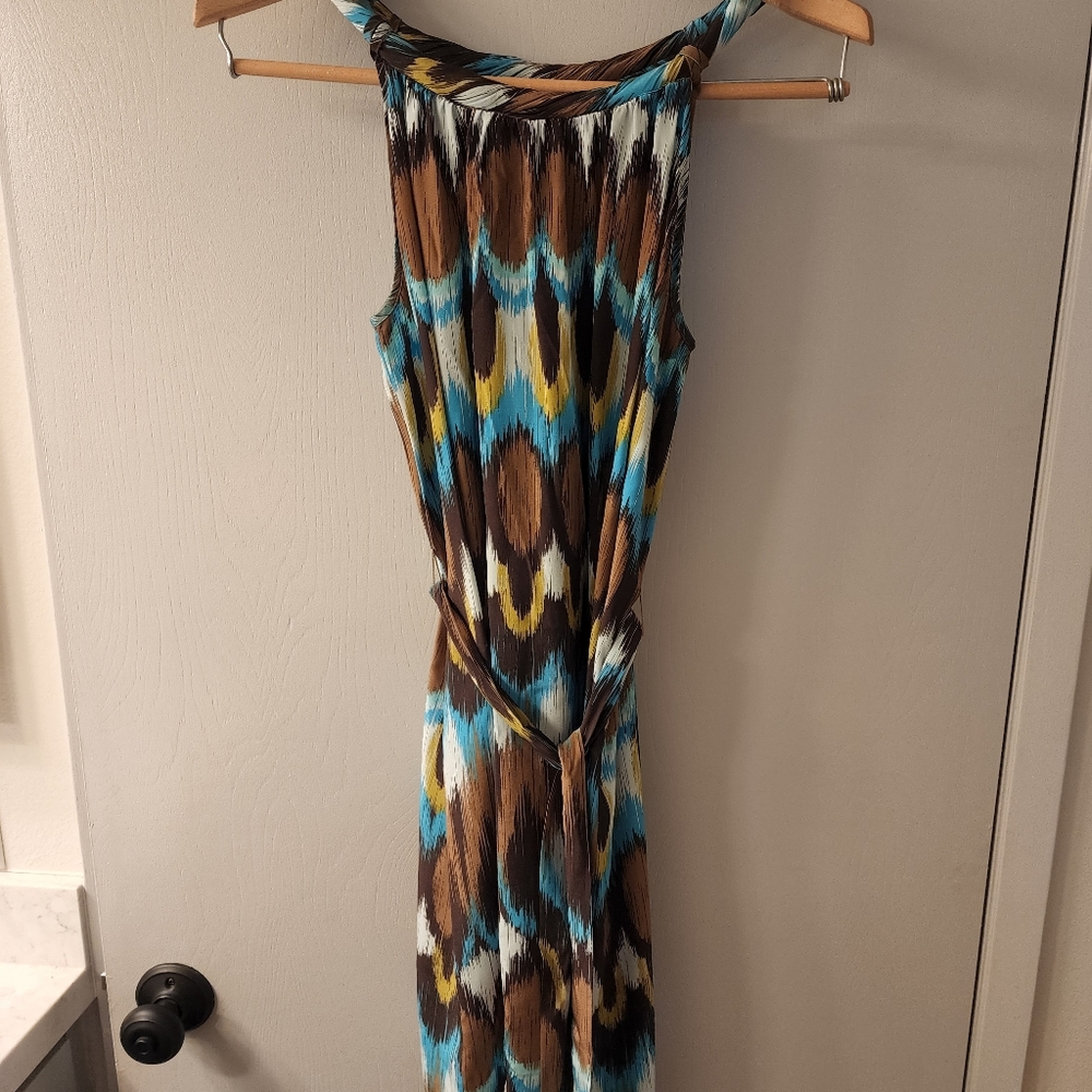 Banana Republic silky geometric sheath dress